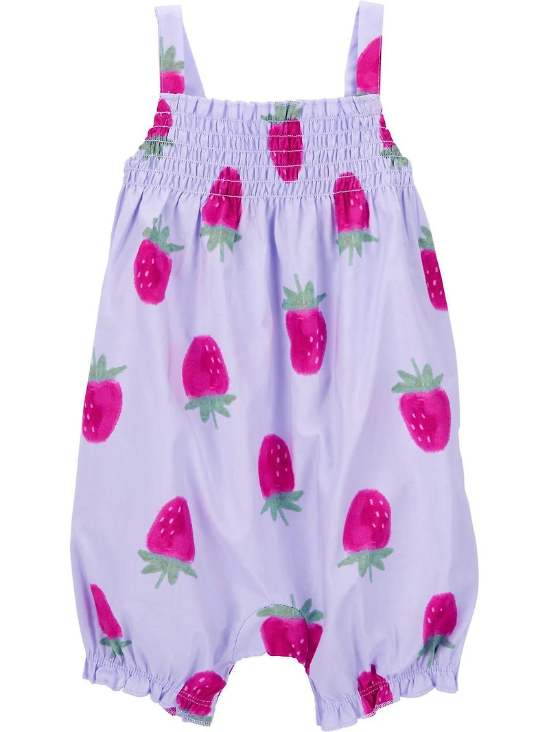 Carter's Child of Mine Baby Girls Strawberry Romper, 0/3-24 Months