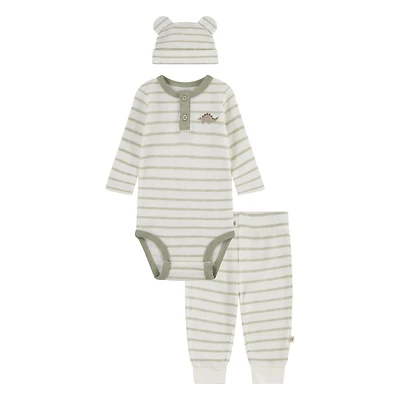 Ensemble d'essentiels biologiques 3 pièces Dino rayé Huggies®
