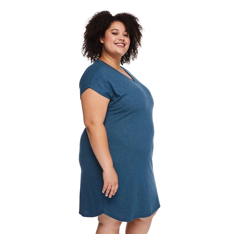 Chemise de nuit à encolure en V George Plus pour femmes