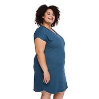 Chemise de nuit à encolure en V George Plus pour femmes