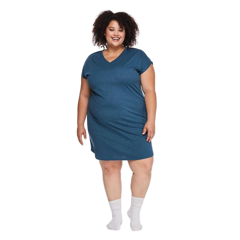 Chemise de nuit à encolure en V George Plus pour femmes