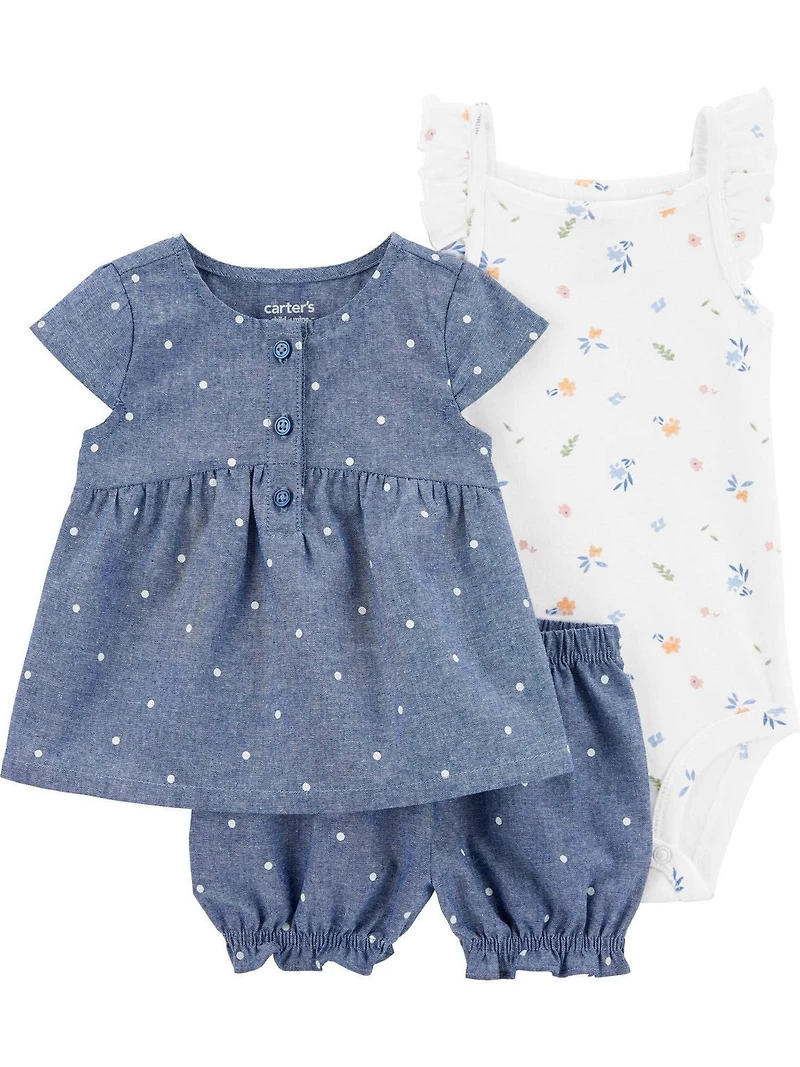 Ensemble 3 pièces Carter's Child of Mine IG - Chambray