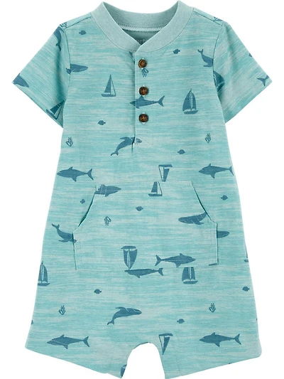Barboteuse 1 pièce Carter's Child of Mine IB - Baleine bleue