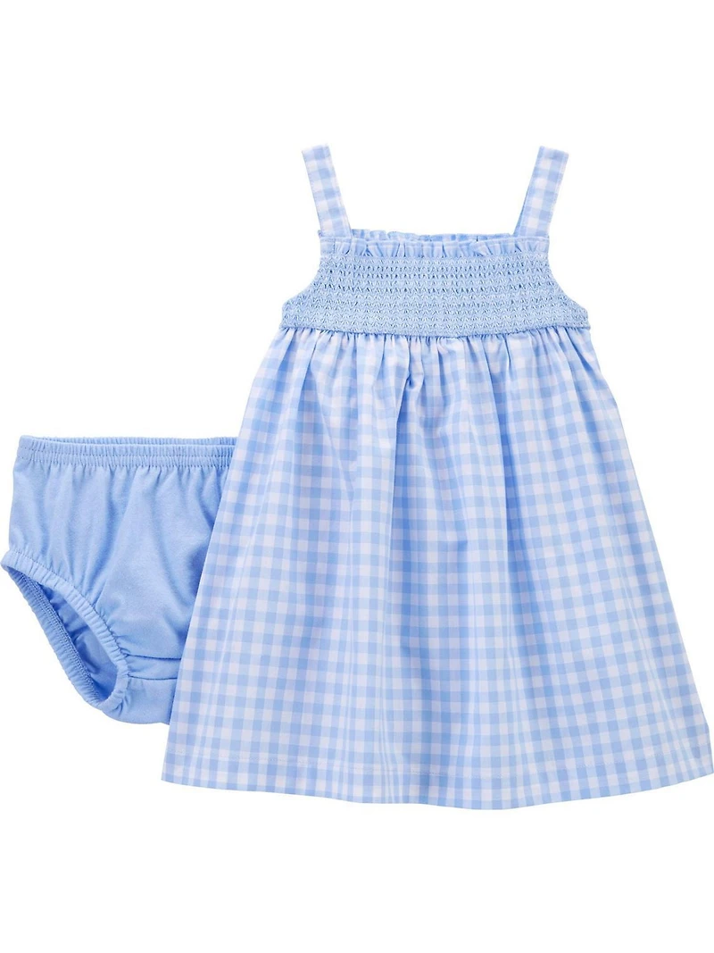 Ensemble de robe Carter's Child of Mine IG - Vichy bleu