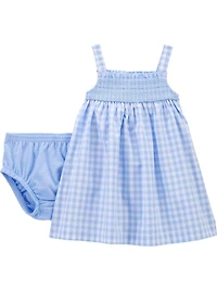 Ensemble de robe Carter's Child of Mine IG - Vichy bleu