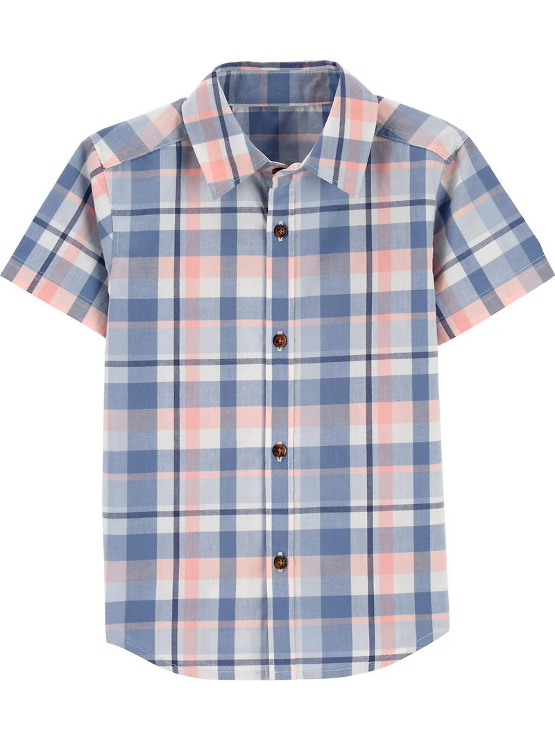 Carter's Child of Mine TB 3pc Outfit Set - Pink and Blue Plaid