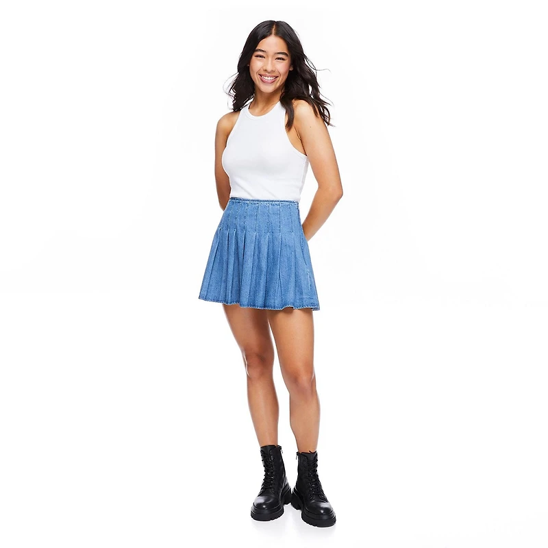 No Boundaries Women's Pleated Skirt