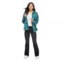 Chemise en flanelle surdimensionnée No Boundaries pour femmes