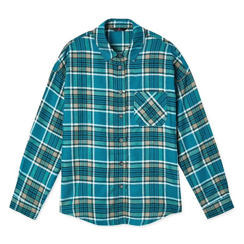 Chemise en flanelle surdimensionnée No Boundaries pour femmes