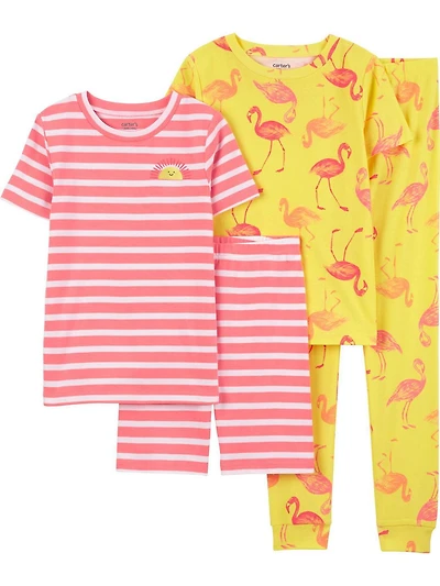 Pyjama 4 pièces Carter's Child of Mine - Flamant rose