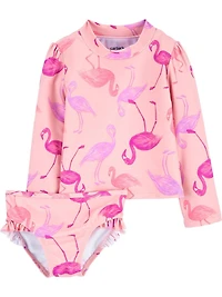 Maillot de bain 2 pièces Carter's Child of Mine TG - Flamant rose