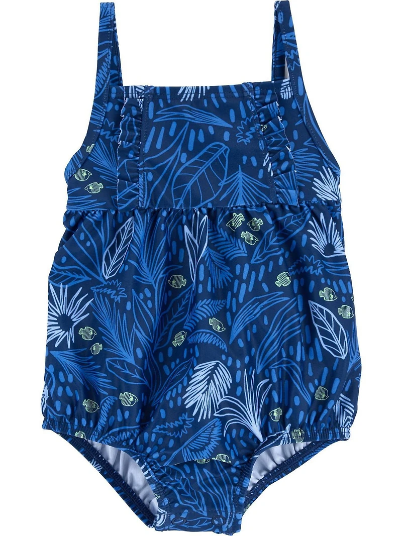 Carter's Child of Mine IG 1pc Swim - Blue Leaf