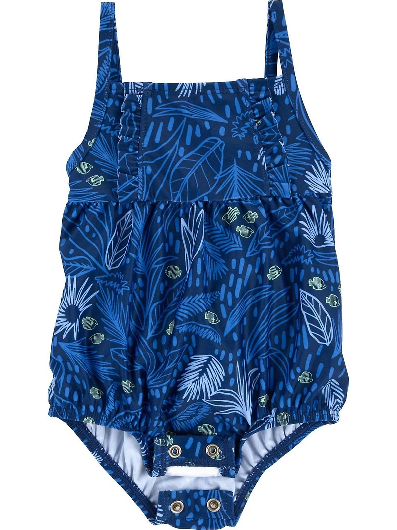 Carter's Child of Mine IG 1pc Swim - Blue Leaf