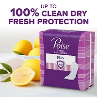Poise Incontinence Pads for Women, 5 Drop, Maximum Absorbency, Regular, 96Ct