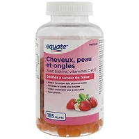 Equate Hair, Skin & Nails Gummies, Strawberry Flavour Gummies