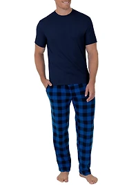 Ensemble de pyjama 2 pièces Fruit of the Loom pour hommes - Bleu