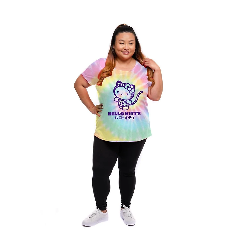 T-shirt à manches courtes Hello Kitty Kitty Outline pour femme