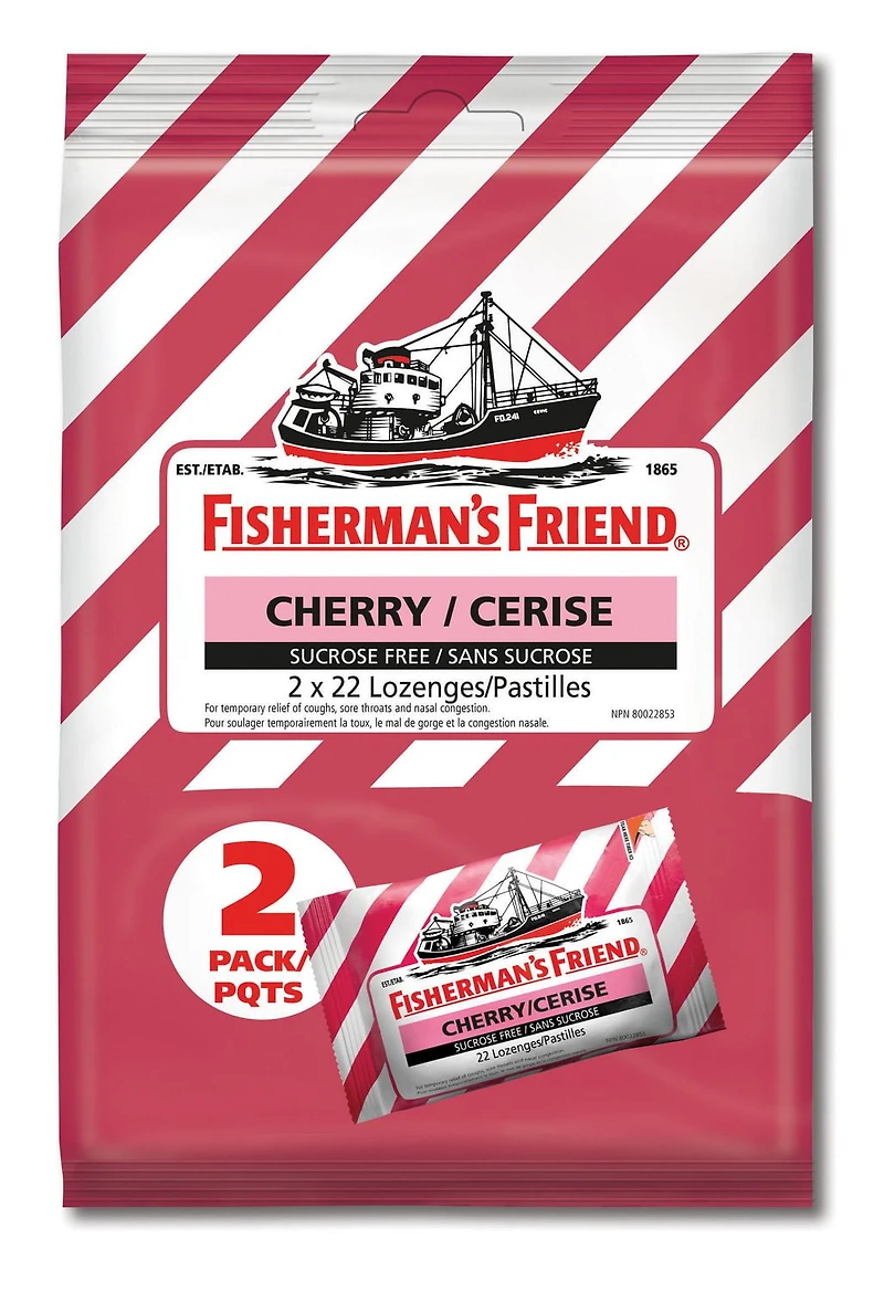 Pastilles antitussives cerise sans sucrose de Fisherman's Friend 44 Pastilles