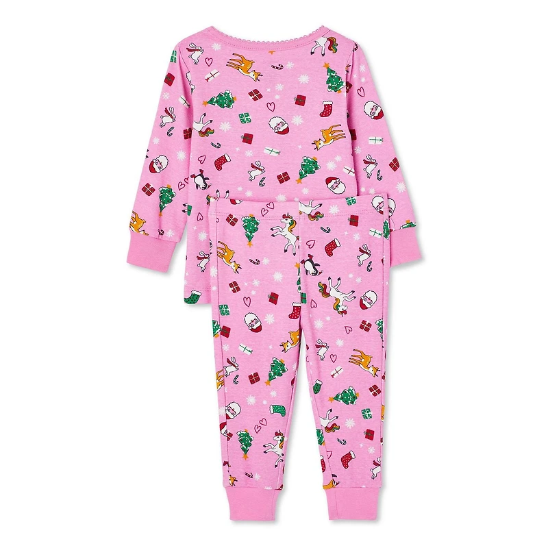 George Baby Girls' Pajama 2-Piece Set, Sizes 6-24 months