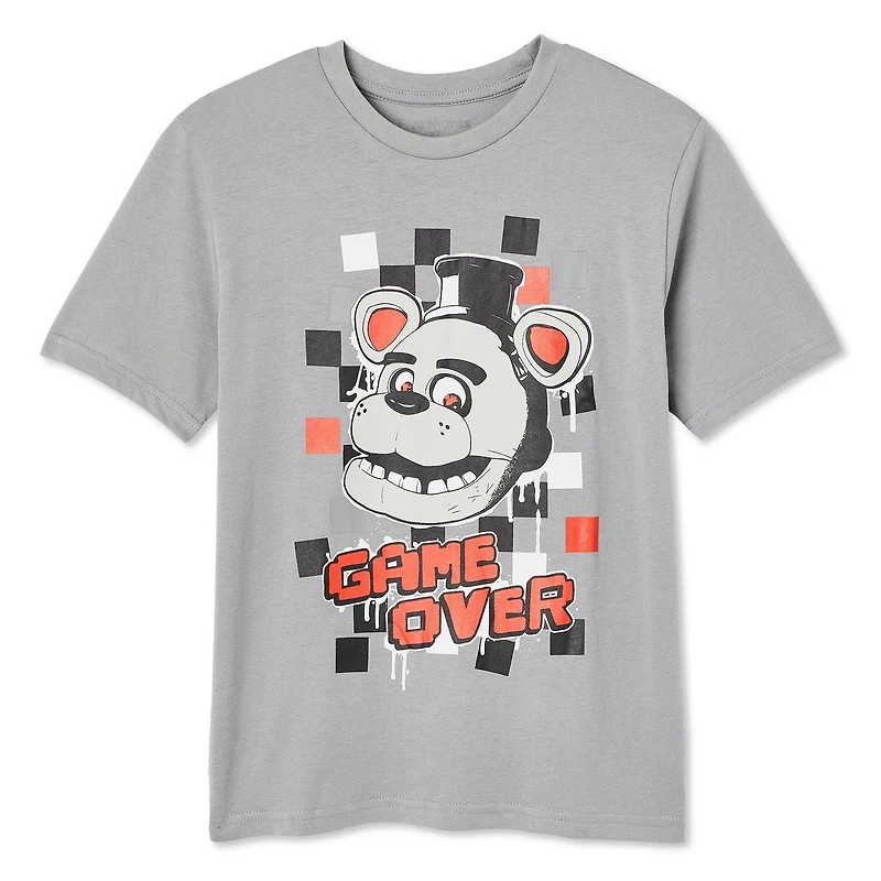 T-shirt à manches courtes Cinq nuits chez Freddy pour garçons Tailles M-TG