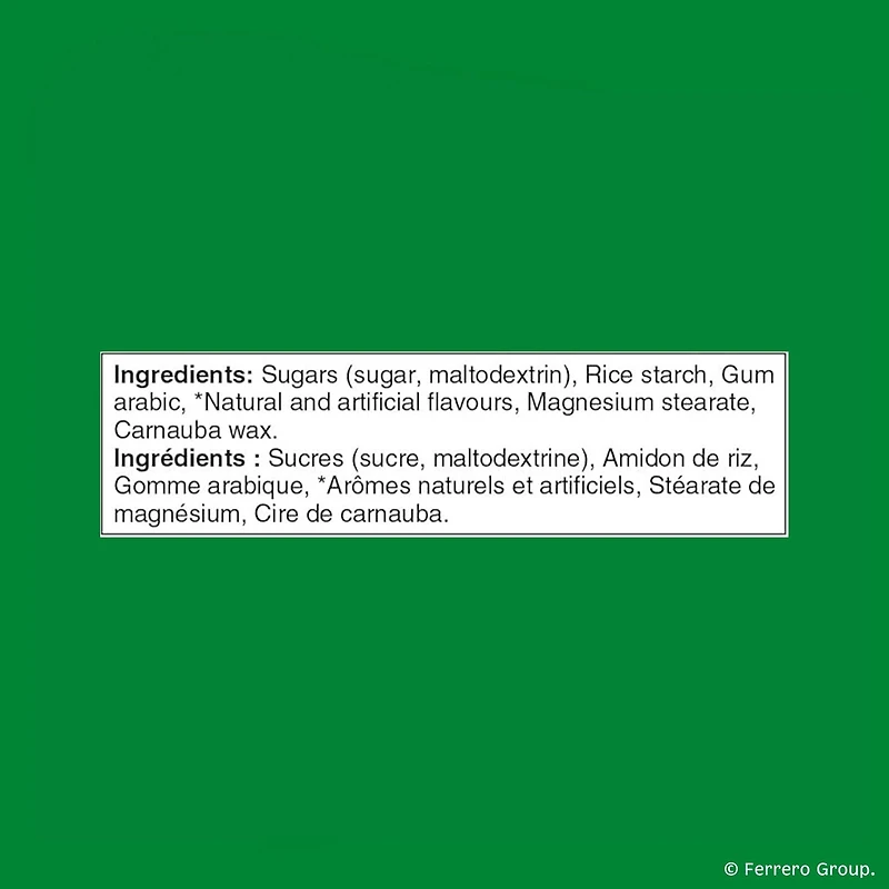 Menthes TIC TAC, Menthe fraîche