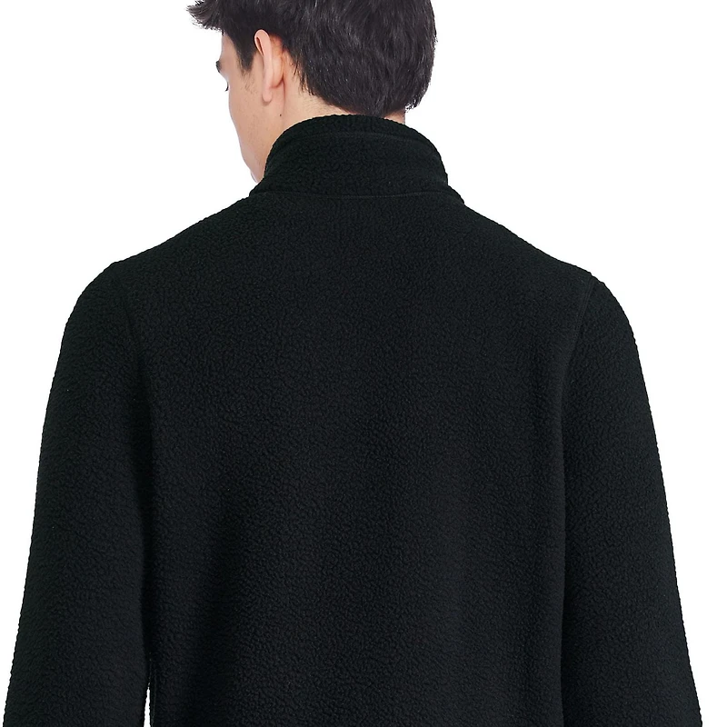 Manteau zippé en fausse peau de mouton George pour hommes