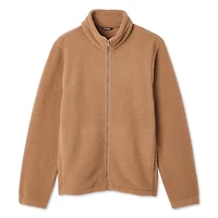 Manteau zippé en fausse peau de mouton George pour hommes