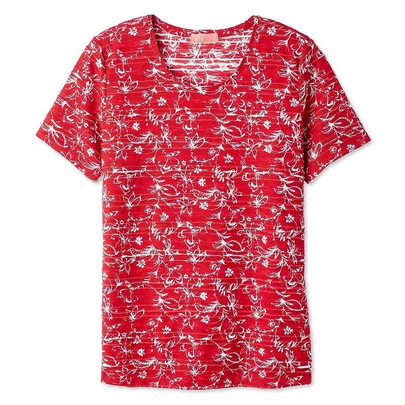 T-shirt imprimé en jacquard Iyla pour femmes