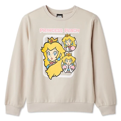 Super Mario Boys' Princess Peach Sweatshirt