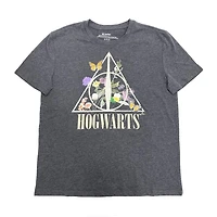 Harry Potter T-shirt à manches courtes à fleurs Poudlard pour femme