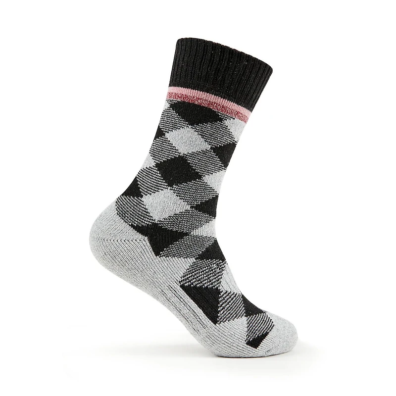 Chaussettes tube thermiques en coton pour femmes, 3 paires