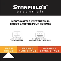 Stanfield's Essential Tricot Gauffré Taille Disponible S-XL