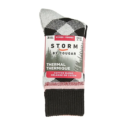 Women's Thermal Cotton Crew Sock 3-Pack