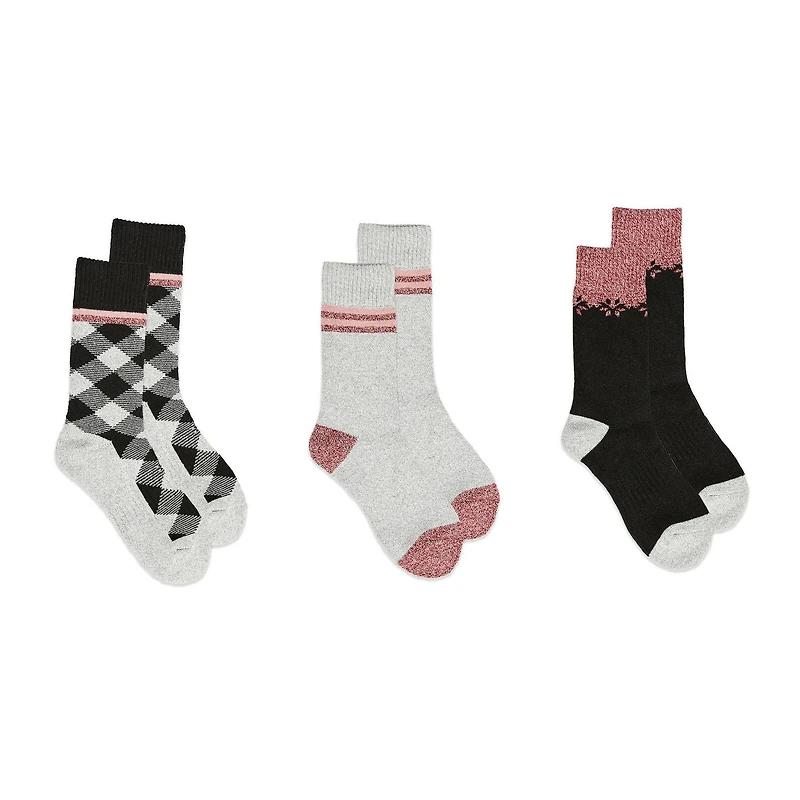 Women's Thermal Cotton Crew Sock 3-Pack