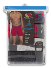 Fruit of the Loom Men's Ringer Boxer Briefs, 4-Pack