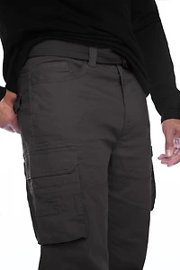 Jeaniologie ™ Pantalon Cargo Ceinturé pour Homme - Gris foncé 