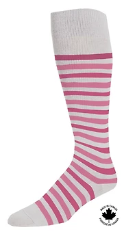 Bas compression Paramedic mode 15-20 mmHg femme rayé (1 paire) - Medium Bas de compression Paramedic élégants à rayures, jusqu'au genou, pour femme, 15-20 mmHg