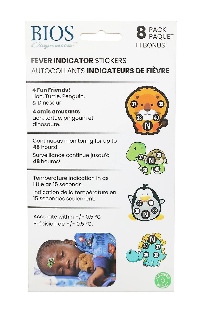Autocollants indicateurs de fièvre