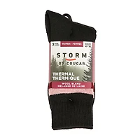 Chaussettes tube thermiques en laine pour femmes, 3 paires