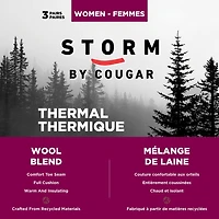 Chaussettes tube thermiques en laine pour femmes, 3 paires