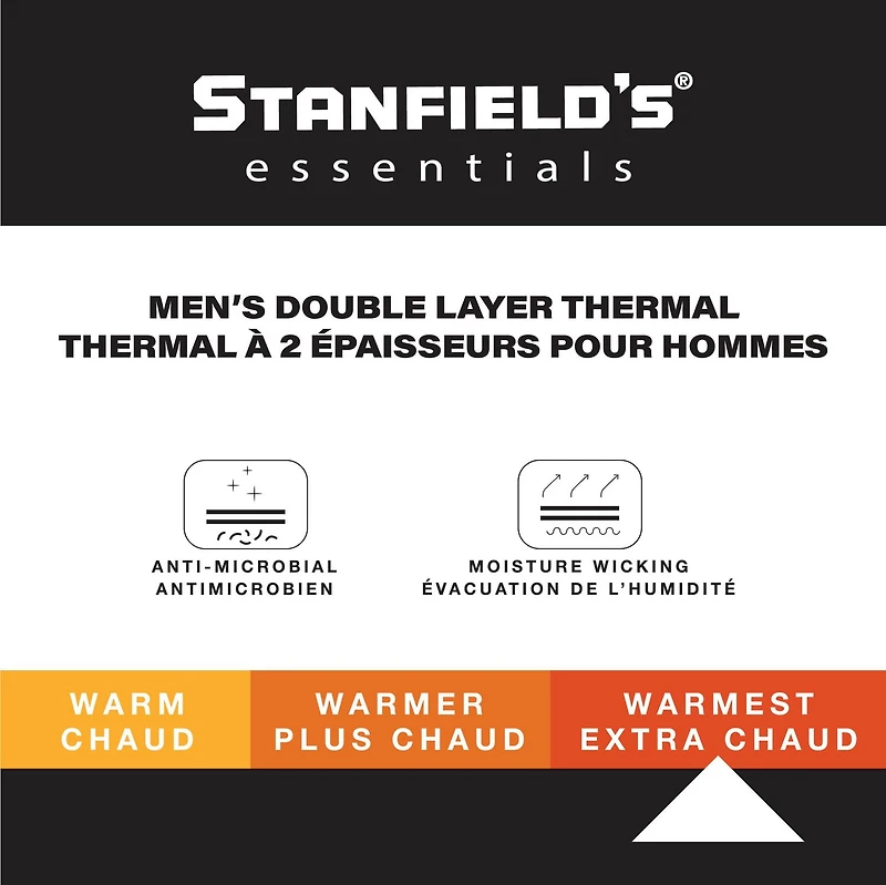 Stanfield's Essentials  Thermal À 2 Épaisseurs Tailles disponibles S-XL