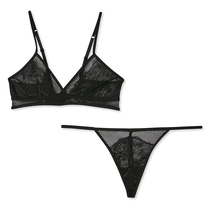 Ensemble 2 pièces avec soutien-gorge léger et tanga George pour femmes