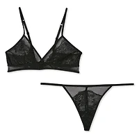 Ensemble 2 pièces avec soutien-gorge léger et tanga George pour femmes