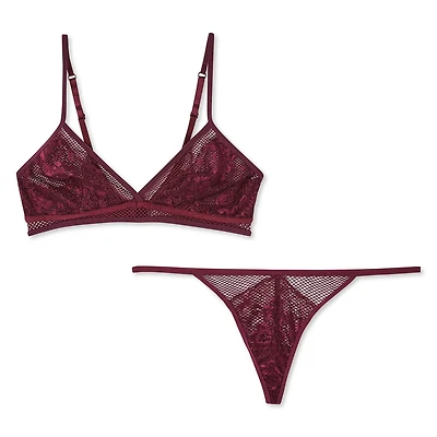 Ensemble 2 pièces avec soutien-gorge léger et tanga George pour femmes