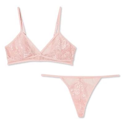 George Women's Bralette and Thong 2-Piece Set