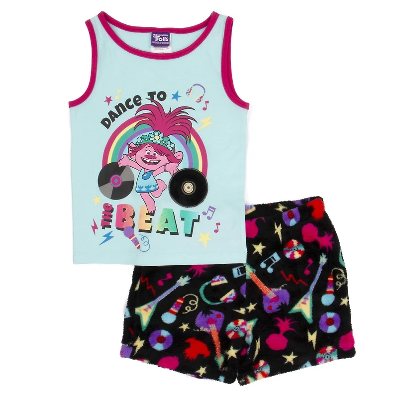 Trolls Ensemble de pyjama 2 pièces à manches courtes et culottes pour filles