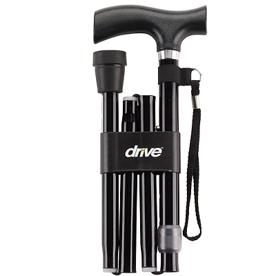 Canne pliante robuste légère réglable avec poignée en T de Drive Medical