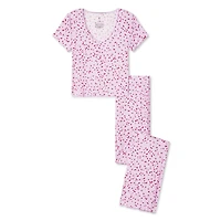 Ensemble 2 pièces en pointelle avec t-shirt No Boundaries pour femmes