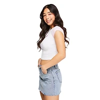 No Boundaries Women's Raglan Baby Tee