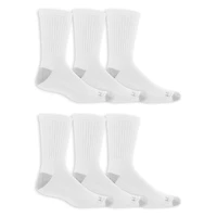 Fruit of the Loom Men's Dual Defense Crew Socks 6 Pair, Men's Crew Socks 6 Pair